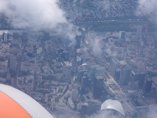 La Défense vue d'avion.