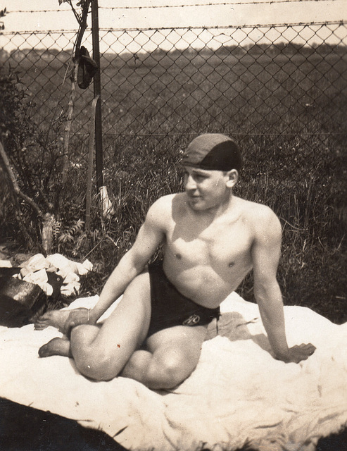 handsome young swimmer  1930'