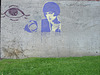 Blue-eyed Lady artistic wall / Le mur de la Dame aux yeux bleus / Recadrage