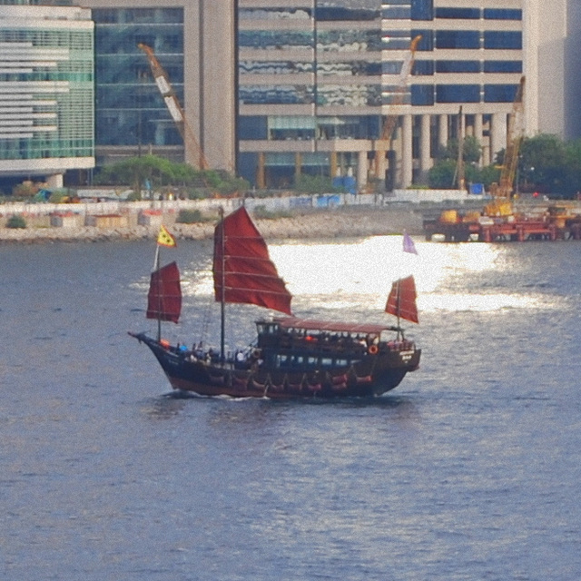 Jonque dans le port de HongKong