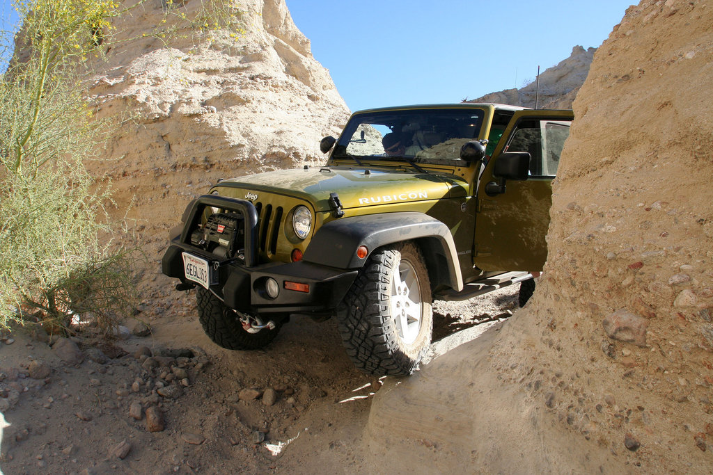 Scott's Jeep In A Narrow Slot (3827)