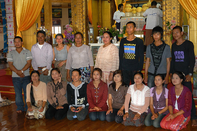 Worshippers pose for a group photo