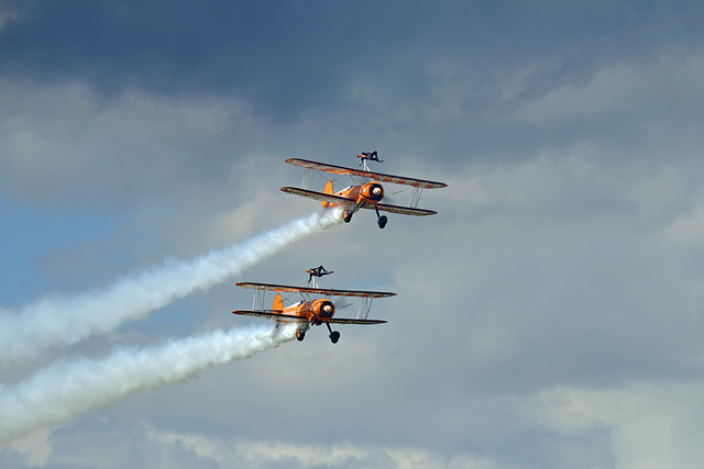 Wings and Wheels Dunsfold August 2014 X-T1 Breitling Wingwalkers 1