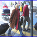 Blond mature in jeans and flat boots  /  Dame mature en  blue-jeans et bottes à talons plats  -  Brussels airport - 19 octobre 2008 / Anonyme