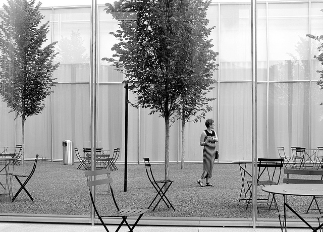 Self-portrait in NCMA window