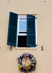 Window and wreath