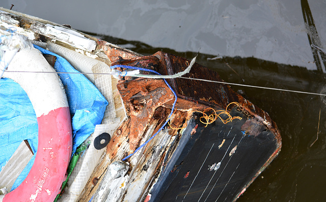 Wood....rotting....boat....neglected