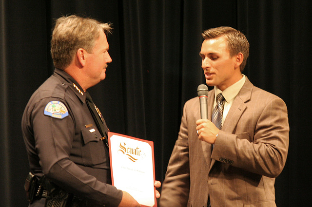 Chief Williams & Staffer From Senator Emmerson's Office (6500)