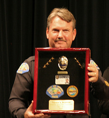 Chief Williams and his gift from the city council (6519)
