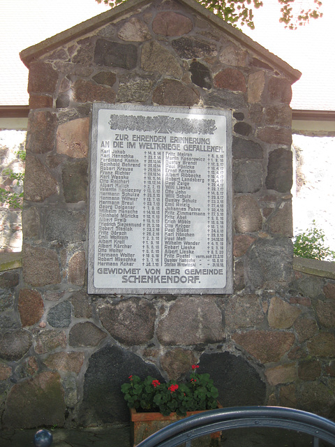 Denkmal 1.Weltkrieg - Schenkendorf/1