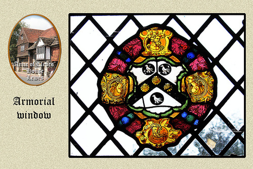 Anne of Cleves' house - armorial window - Lewes - 23.7.2014