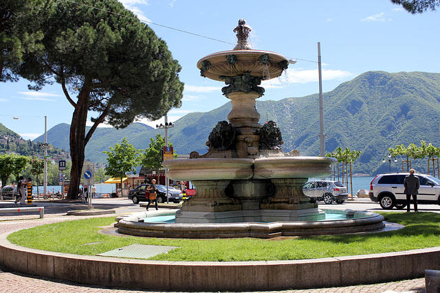 Brunnen in Lugano am See
