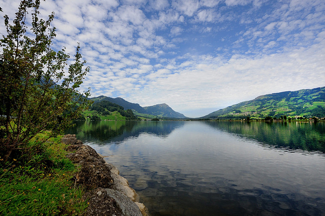 Le lac de Zoug (Suisse Centrale)...