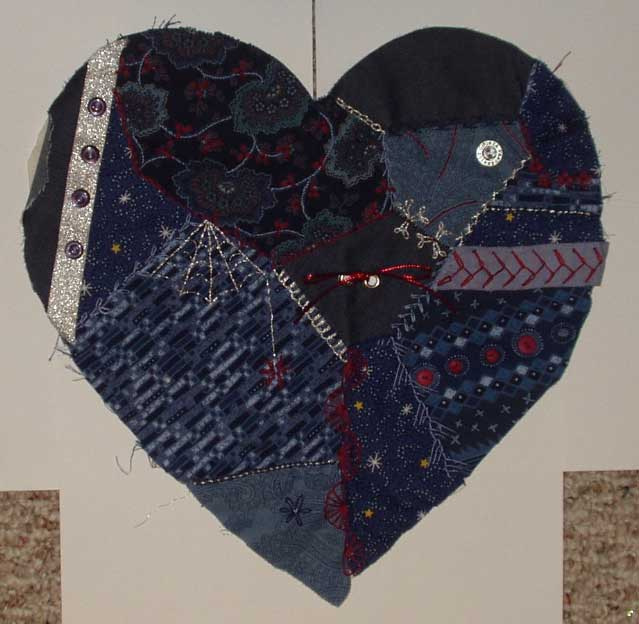 crazy quilt heart