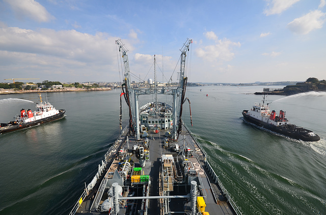 RFA GOLD ROVER final departure from Devonport