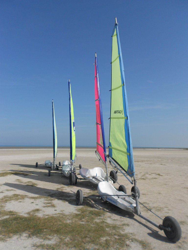 le char à voile sur les grandes plages de la manche