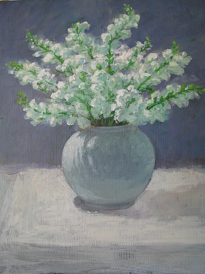 Flower-pot (unfinished)=Florpoto (ne finita)_oil on canvas_45.5x38cm(8f)_2012_HO Song