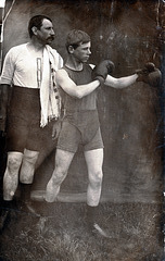 Young Boxer and Trainer, c1910