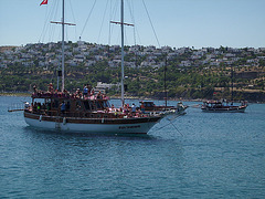 One of the boats which did day trips around the islands