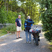 Martin leaving for the trip around lake Vättern