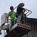 Johan was a Wiz maneuvering the skylift (cherry picker)