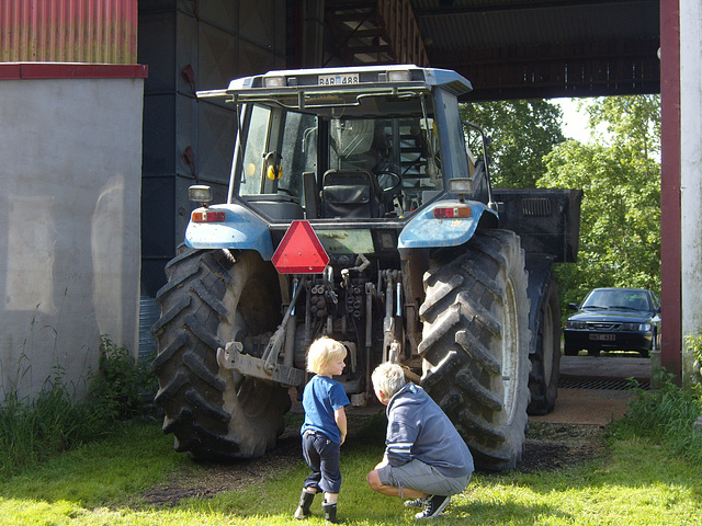 Dante and tractor