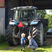 Dante and tractor