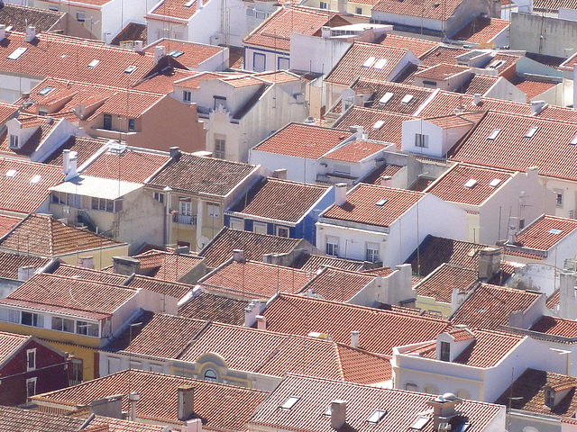 Toits de Nazaré, Portugal