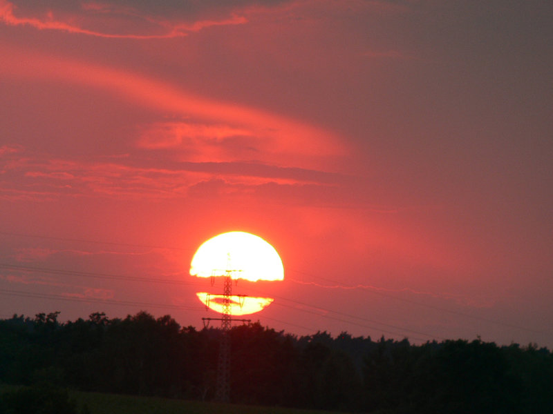 roter Sonnenuntergang