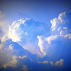 PANTA REI - alles ist im Fluß - Wolken über dem Osterzgebirge - PANTA REI - ĉio fluas - nuboj sur la montaro