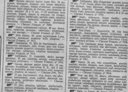annonces matrimoniales de janvier 1949 - 2