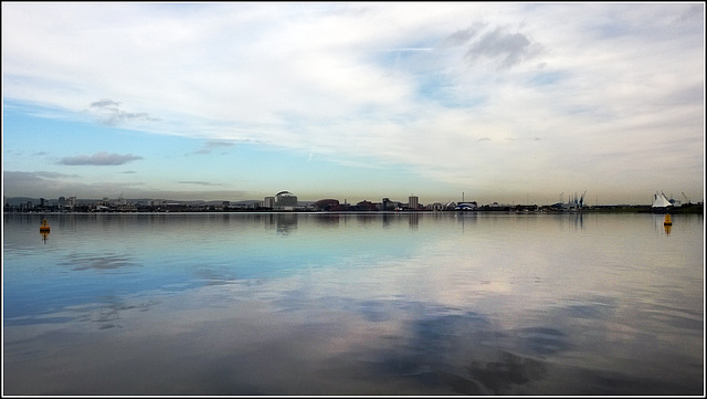 Calm waters on Cardiff Bay