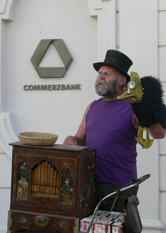 Drehorgelspieler in Regensburg