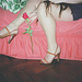 Lady /Dame Roxy - Rose et talons hauts / Rose and  in high heels.