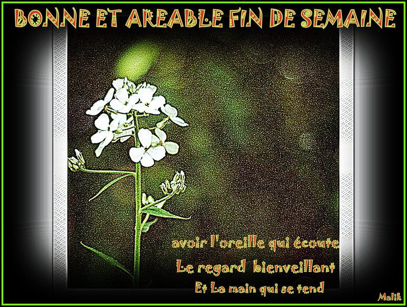 Bonne fin de semaine.!