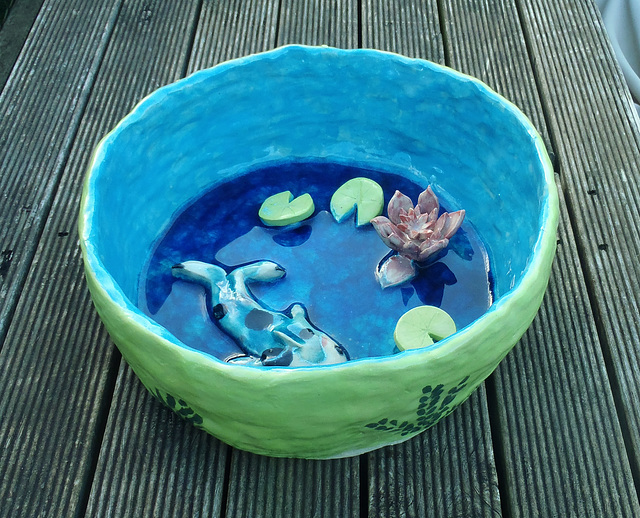 koi pond water bowl