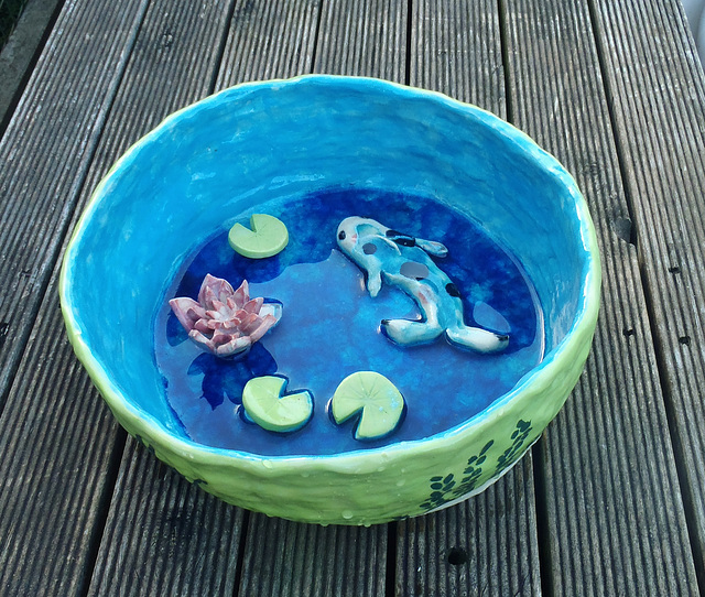 koi pond water bowl