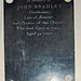 Memorial to John Bradley, Saint Michael's Church, Birchover, Derbyshire