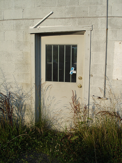 Bad weed door / Porte à mauvaise herbe.