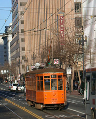 SF downtown: Trolley