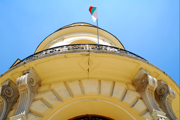 Flag on a balcony