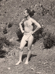 man in loincloth or tanga. 1920'