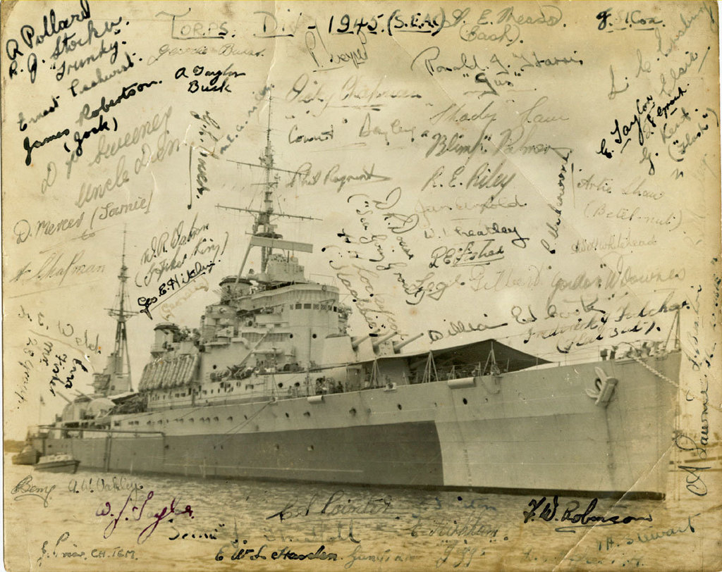 HMS Nigeria autographed