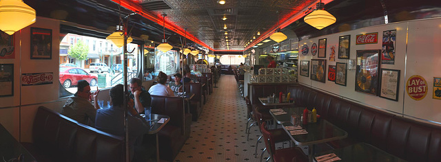 Court Street Diner in panorama