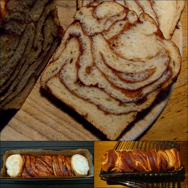 A sweet (cinnamon/brown sugar) Russian braid (sorry! no rose!) baked as a buddy  with the BBB's on World Bread Day!