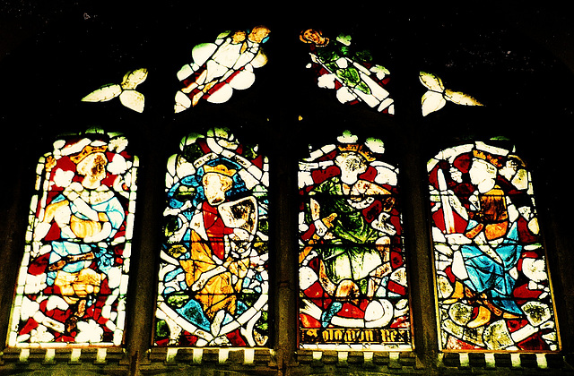 lowick church, northants, c14 jesse glass 1320