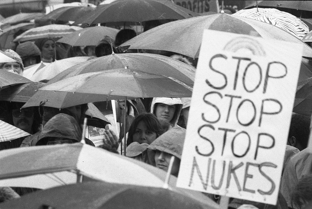 Umbrellas and signs