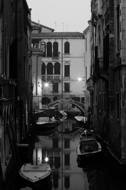 Venetian canal at daybreak