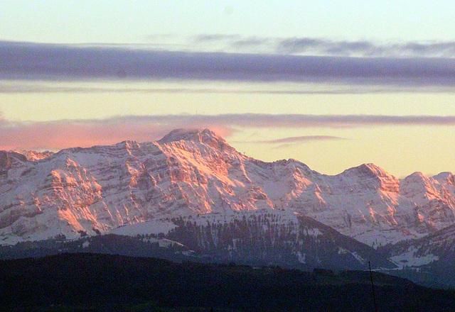 Berge im Abendrot