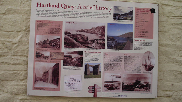 A plaque telling you about Hartland